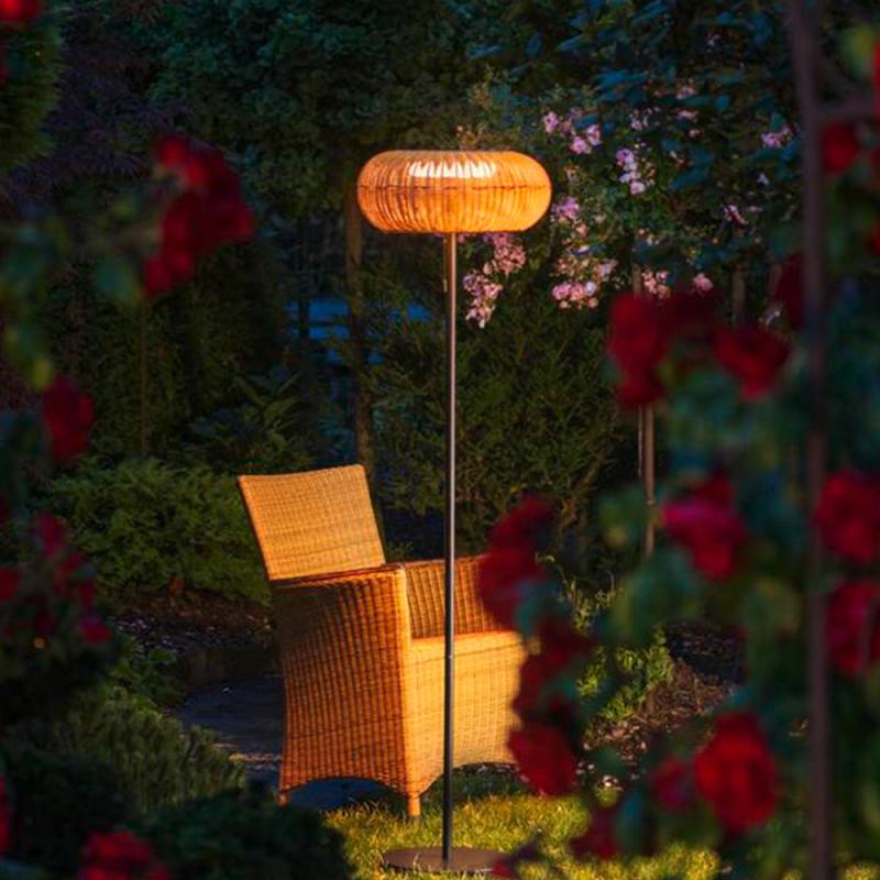 SLV 1008387 ADEGAN, Outdoor Stehleuchte, Solar, 2200 K, IP65, braun